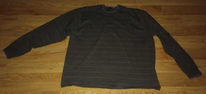 maglione uomo vanheusen taglia xxl, verde con righe a spillo blu - Foto 1 di 2