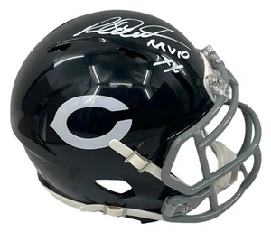 Richard Dent Signed Throwback Speed Mini Helmet w/ "MVP XX" Beckett Witnessed - Picture 1 of 9
