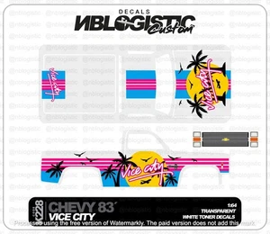 '83 Chevy Silverado Custom WaterSlide Decal for Hot Wheels 1/64 - Bild 1 von 4