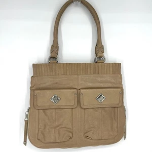 BCBG MAX AZRIA Bolso de Mano de Cuero Tostado Cartera con Doble Asa - Imagen 1 de 10