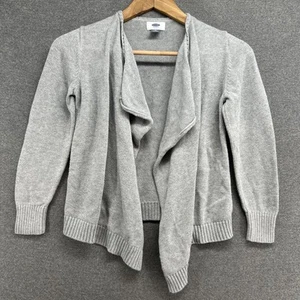 Old Navy Cardigan Girls Size 8 Grey 100% Cotton Open Front Fall 2015 - Picture 1 of 6