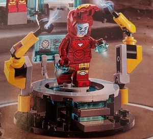 100% Lego Marvel Iron Man MK6 Minifigure & Pod Base Brand New Unassembled  - Picture 1 of 4