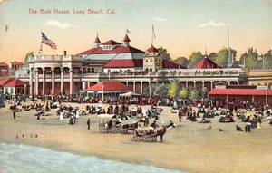 # K2375     LONG BEACH,  CA.      POSTCARD,   THE BATH HOUSE - Picture 1 of 2