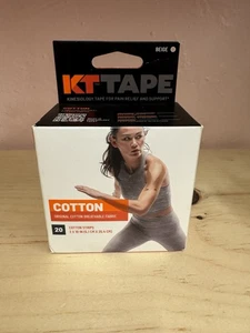 KT Tape Cotton Elastic Kinesiology Athletic Tape 20 Count 10” Precut Strips - Picture 1 of 6