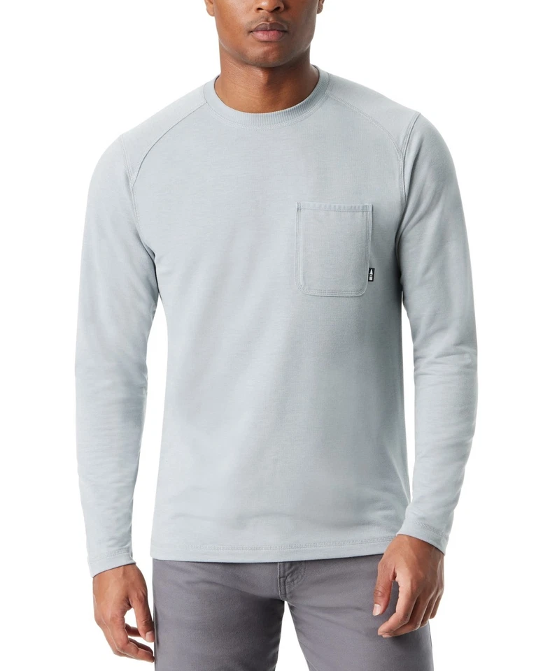 BASS OUTDOOR Men's Ribbed Basic Long Sleeve T-Shirt Quarry Medium