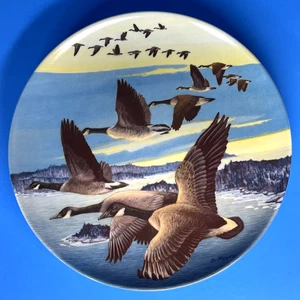 Südwärts gebundener Teller kanadische Gänse Kunst von Donald Pentz für Dominion China LTD - Bild 1 von 11