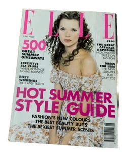 Elle June 1994 Kate Moss Cover Vintage Fashion - Bild 1 von 7