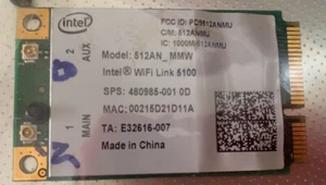 Scheda Wireless WLAN INTEL WIFI LINK 5100 512ANMU 512AN_MMW P/N 480895-001 - Bild 1 von 2