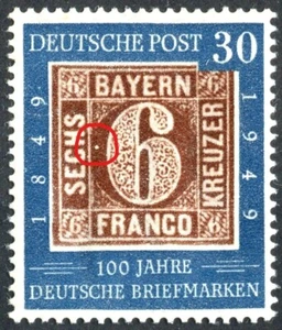 Bund Nr. 115 III * Plattenfehler ungebraucht BRD 1949 PF Michel -- . -- unused - Picture 1 of 5