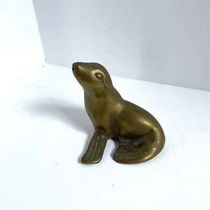 Scultura da scrivania fermacarte vintage 3" ottone massello in ottone massiccio - Foto 1 di 5