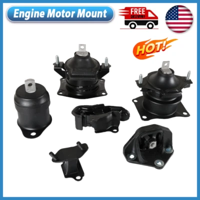 6PCS Engine Motor Mounts Kit For 2003 2004 2005 2006 2007 Honda Accord 3.0L V6 - Image 1 of 4