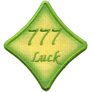 777 Angel Numbers Patch Luck Mythology Psychic Embroidered Iron On - Picture 1 of 2