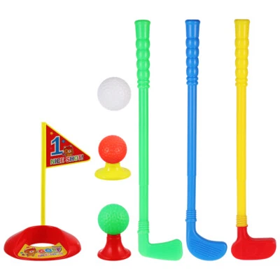 1 Set Golf Club Childrens Plastic Toy Golfer Club Toys Golfer Toy Sports Toys - Image 1 of 4
