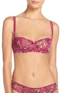 NUEVO SIN ETIQUETAS Fuchia Rosa Chantelle Alambre Transparente Semi Sujetador 32C 1745 - Imagen 1 de 1