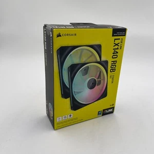 CORSAIR iCUE Link LX140 RGB 140mm PWM Fan Dual Pack ‎CO-9051028-WW - Picture 1 of 3