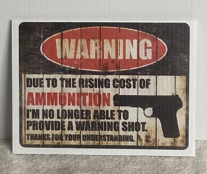 Warnung lustiges Waffenschild - 8x6 gewelltes Plastikschild - Bild 1 von 2