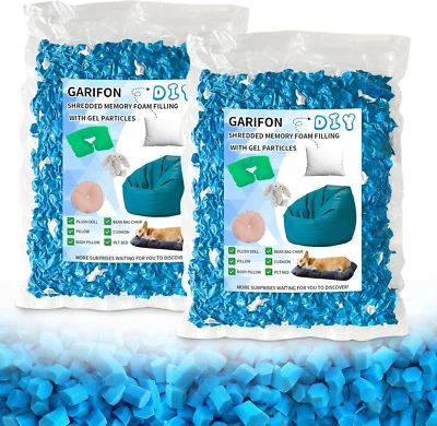 GARIFON 10Lbs Bean Bag Filler, Bean Bag Filling, Pillow Bean Bag Stuffing, Shredded Memo
