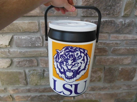 New Vintage 1998 NOS LSU Tigers Football Cooler Beer Can Soda Pop Cover
