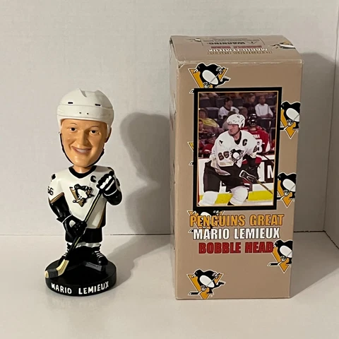 Pittsburgh Penguins Great Mario Lemieux Bobble Head #66 - Original Box Cover