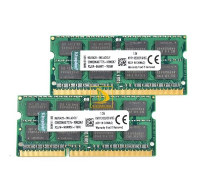 Kingston 2x 8GB 2RX8 PC3-10600S DDR3 1333Mhz 204Pin SODIMM Laptop Memory RAM !!X - Image 1 of 4