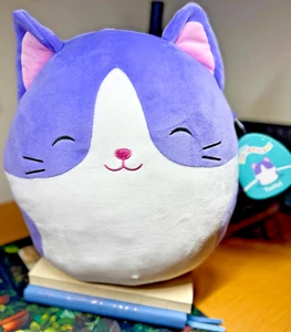 Squishmallows 12" Tzeitel the Tuxedo Cat RARE! Cute Soft Purple Plush Gifts NWT - Picture 1 of 7