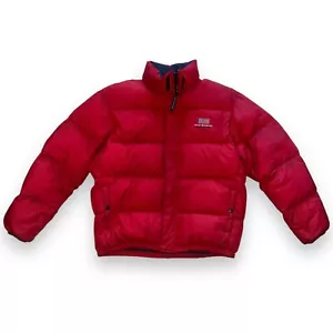 Vintage Ralph Lauren Polo Jeans Co Jacke Herren Gr. L Rot Daunen Gefüllt Puffer Mantel - Bild 1 von 10