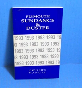 93 1993 Plymouth Sundance/Duster manual del propietario - Imagen 1 de 1