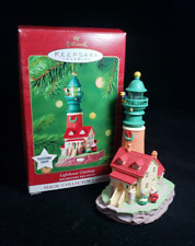 Lighthouse Greetings Hallmark Keepsake Christmas Ornament Flashing Light  2001