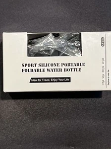 SPORT SILIKON TRAGBARE FALTBARE WASSERFLASCHE 550ml schwarz - Bild 1 von 5