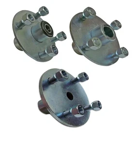 4 x 4 ruedas buje 5/8" rodamientos, 3/4", 1" diámetro galvanizado 4" círculo de pernos kart de golf - Imagen 1 de 4