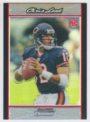 2007 BOWMAN CHROME CHRIS LEAK RC CHICAGO BEARS #BC64 REFRACTOR - Image 1 of 2