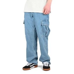 Jeans De Denim Sueltos Cargo De Vans - Stonewash/Azul - Imagen 1 de 7