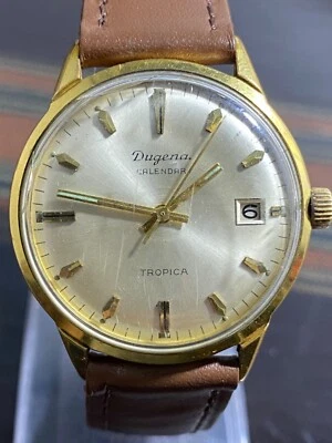 VINTAGE DUGENA CALENDAR MECHANICAL WRISTWATCH 986 TROPICA. - Image 1 of 4