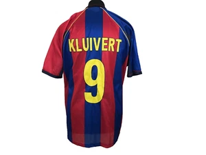 FC BARCELONA football SHIRT XL home FOOTBALL JERSEY KLUIVERT 9 CAMISETA MAGLlA - Picture 1 of 17
