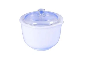 VTG Fire King Milk Glass Batter Bowl with Pour Spout and Lid - Picture 1 of 5