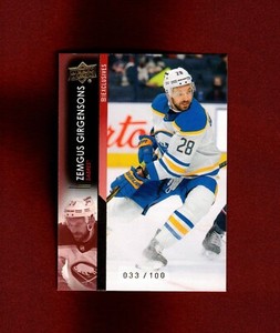 2021-22 Upper Deck Series 2 #269 ZEMGUS GIRGENSONS Base Exclusives 033/100