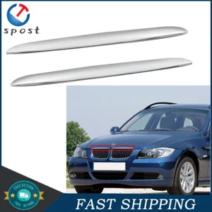 For BMW E90 E91 3-Series 325i 330i 328i 2x Front Hood Above Molding Chrome Trim - Picture 1 of 6