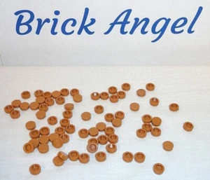 NEU LEGO Medium Nougatfliesen 1x1 rund x100 Stück glatte Oberfläche Boden 98138 - Bild 1 von 2