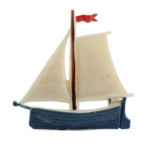 Vintage Art Deco Czech early celluloid plastic sailboat pin brooch - Picture 1 of 2
