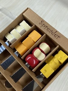 CHEESE THEME Butter Stainless Steel Spreaders Set Of 4 Supreme Housewares Brie - Picture 1 of 4