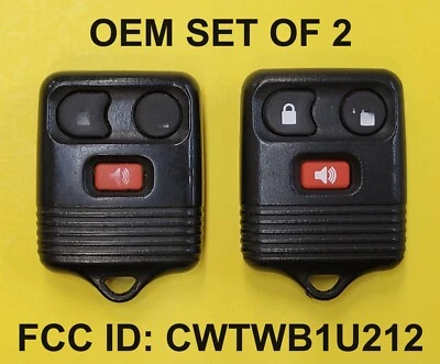 Set of 2 OEM Ford Lincoln Mercury Keyless Remote Fob CWTWB1U212 3 Buttons - Image 1 of 4