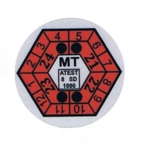 STICKER BADGE - CZECH INSPECTION NUMBER PLATE SEAL - MT - 1 PCS - Picture 1 of 1