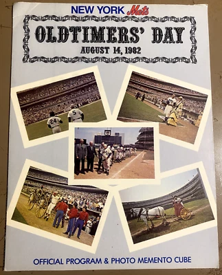 1982 New York Mets Old Timers Game - 8/14 - Shea Stadium - Official Scorecard - Image 1 of 4