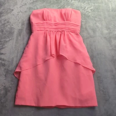 Alfred Angelo Bridesmaid Formal Evening Dress Gown Coral Sz 10 Sleeveless - Image 1 of 4