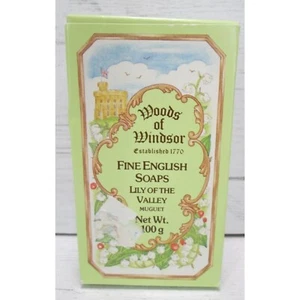 Vintage 80s Woods Of Windsor Lily Of The Valley Fine English Soap Bar Muguet - Picture 1 of 5