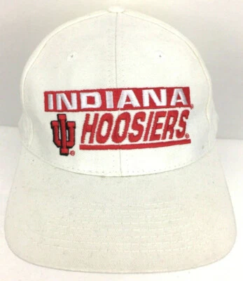 Boné esportivo vintage Indiana Hoosiers logotipo soletrar atlético Snap Back basquete - Imagem 1 de 4