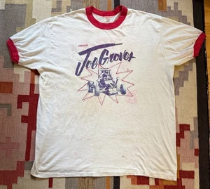 VTG 1980s Twister Racing Team Driver Joe Groves Funny Car Stedman USA Ringer Tee - Picture 1 of 14