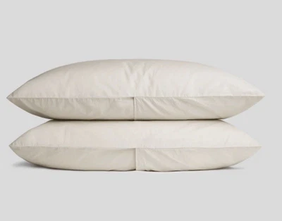 Новый без ценников $59 парашют 100% перкаль хлопок наволочка комплект (2) стандарт кости (коричневый) - Изображение 1 из 4