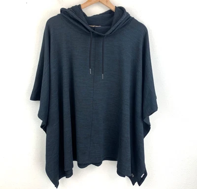 Gap Fit GFast Women's Size M Charcoal Black Oversized Hoodie Poncho - Image 1 of 4