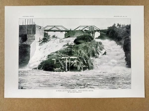 Menominee River Lower Quinnesec Falls Wisconsin 1908 Fotoplatte Seite - Bild 1 von 1